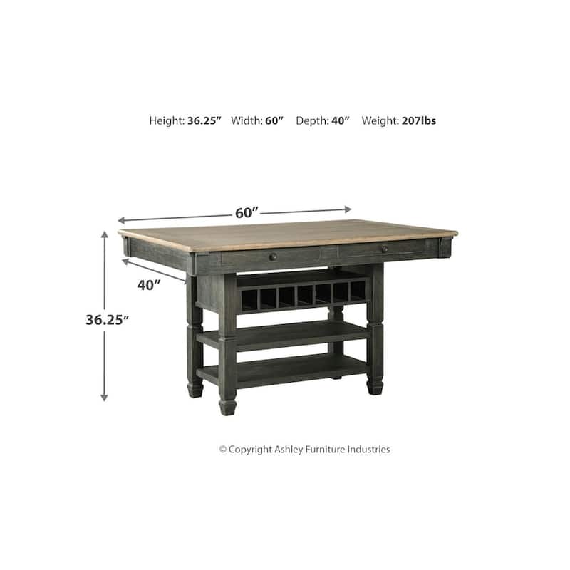 Signature Design by Ashley Tyler Creek Counter Height Dining Room Table - Black/Gray