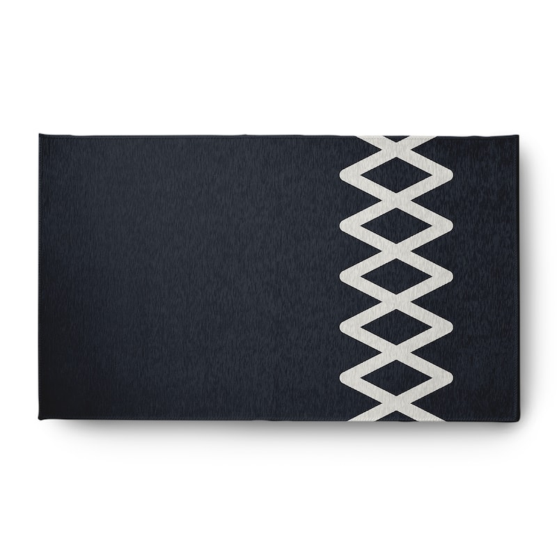 Zipper Stripe Indoor/Outdoor Rug - Shark Blue - 3' x 5'