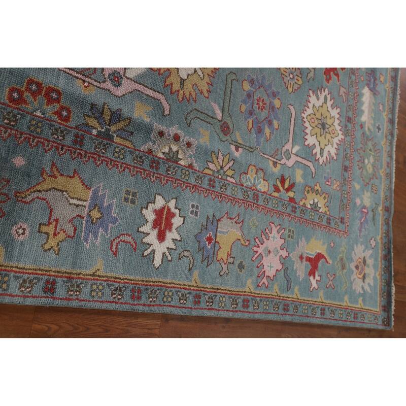 Oushak Indian Area Rug Handmade Wool Carpet - 8'2"x 9'11"