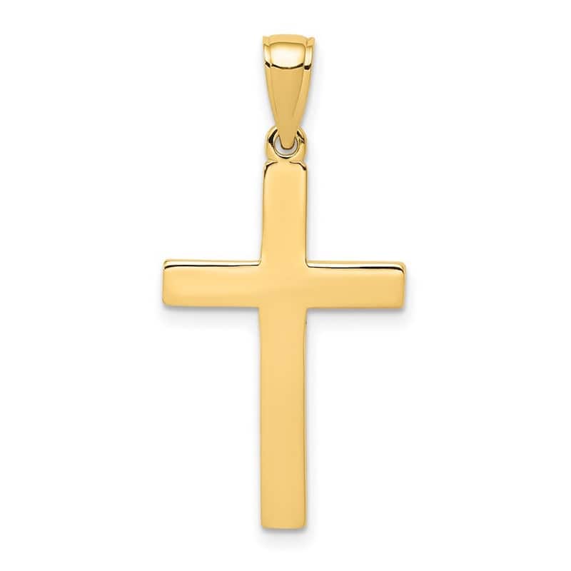 Curata 14k Yellow Gold 18" Cross Pendant Necklace