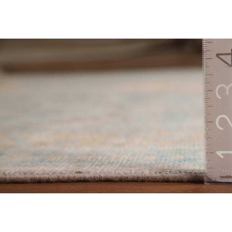 Hand Knotted Oriental 100% Wool Carpet Transitional Floral Greys & Charcoal Oushak Area Rug - 10' 0'' X 8' 0''