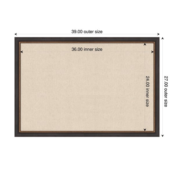 dimension image slide 85 of 91, Amanti Art Framed Fabric Pinboard Natural Linen Printed Bulletin Board