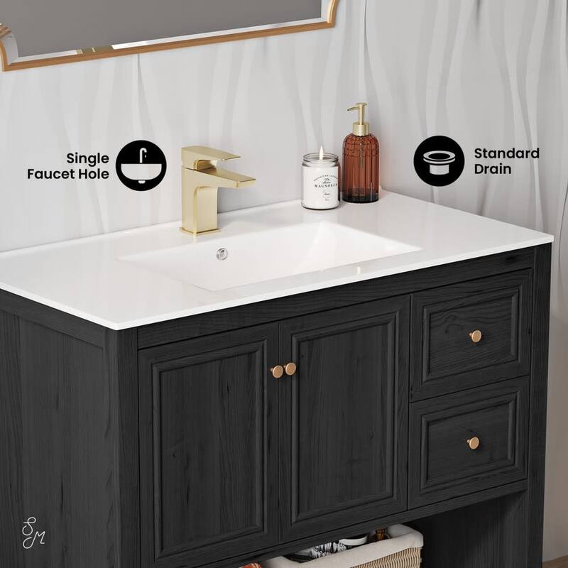 Swiss Madison SM-BV0602 Chateau 37" Free Standing Single Basin Vanity