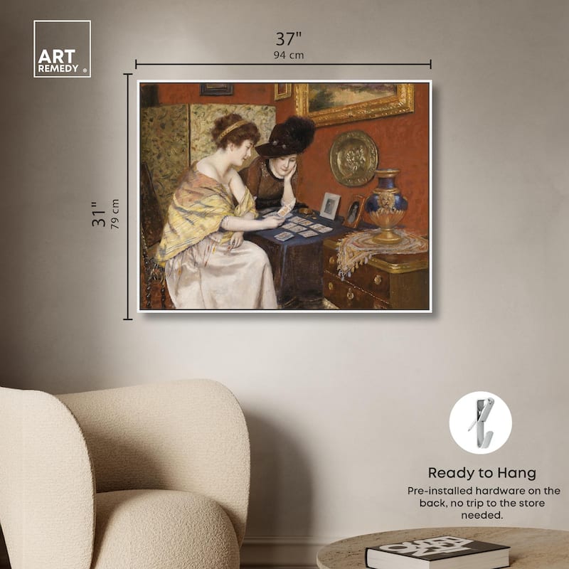Reading the Cards Canvas by Art Remedy