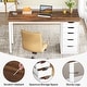 preview thumbnail 3 of 36, 47-inch Computer Desk with 5-drawer, Wood and Metal Writing Desk for Study Living Room