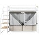 preview thumbnail 12 of 10, Twin Size Metal Loft Bed with Wardrobe and Storage Shelves, White