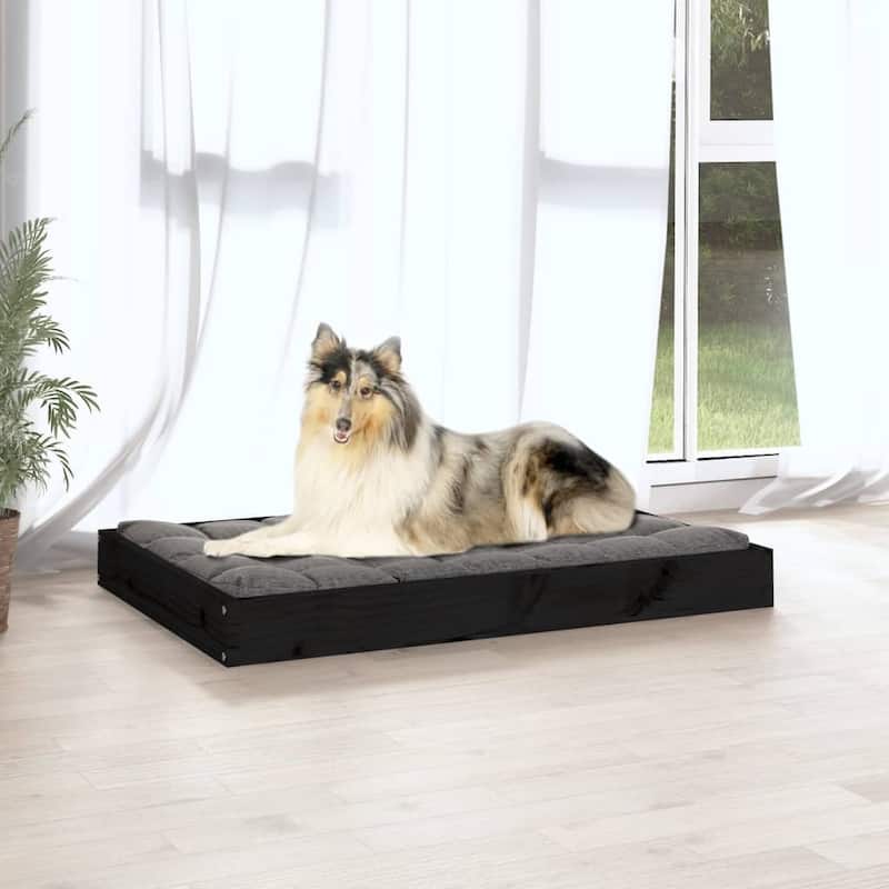 vidaXL Dog Bed 36"x25.2"x3.5" Solid Wood Pine - 36" x 25.2" x 3.5"