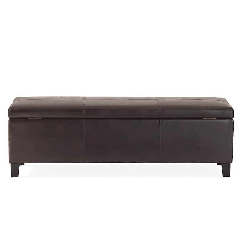 Lucinda Faux Leather Storage Bench by Christopher Knight Home - 51.25" L x 17.50" W x 16.25" H