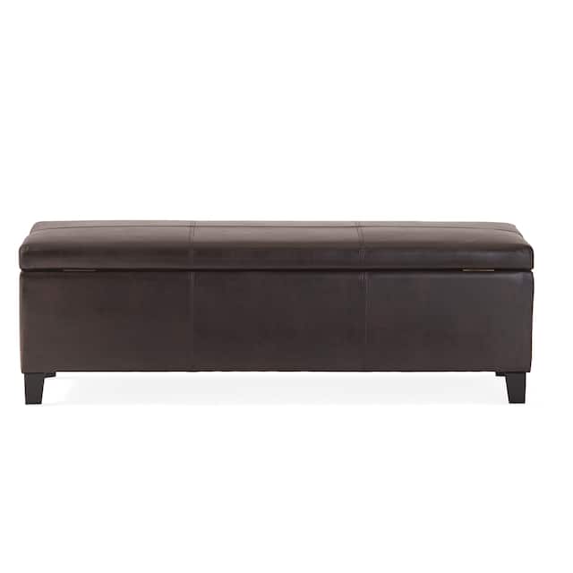 Lucinda Faux Leather Storage Bench by Christopher Knight Home - 51.25" L x 17.50" W x 16.25" H
