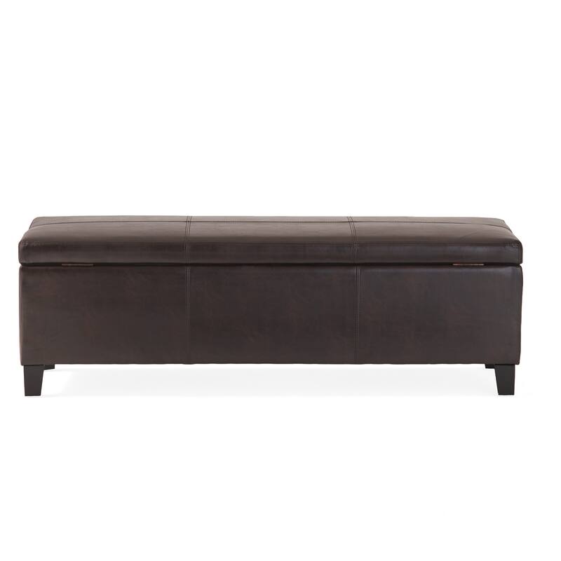 Lucinda Faux Leather Storage Bench by Christopher Knight Home - 51.25" L x 17.50" W x 16.25" H