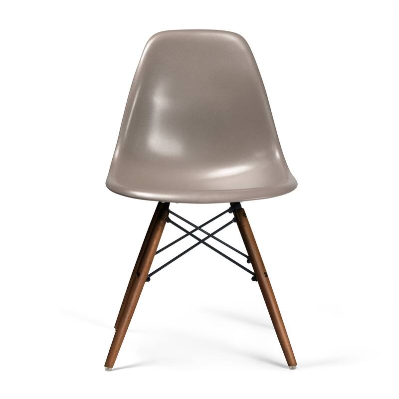 Paris-2 Side Chairs with Walnut Legs (Set of 2)