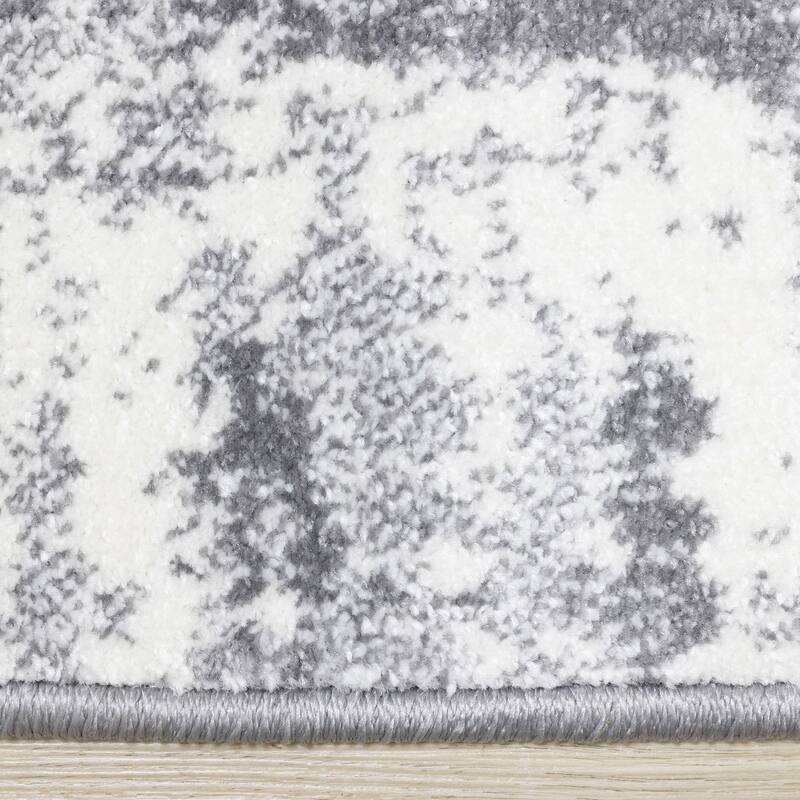 Dayton Collection - Grey/Pink Hexagons Rug