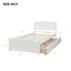 preview thumbnail 8 of 14, Twin Size Platform Bed With Two Drawers, Gray