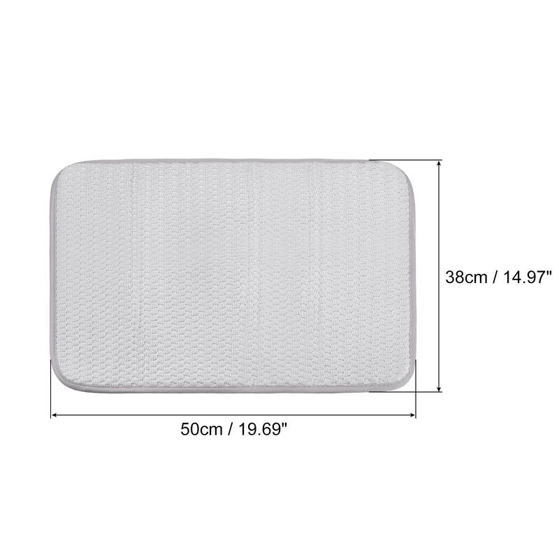 Reversible Dish Drying Mat, Microfiber Dish Draining Mat Non-slip - Grey
