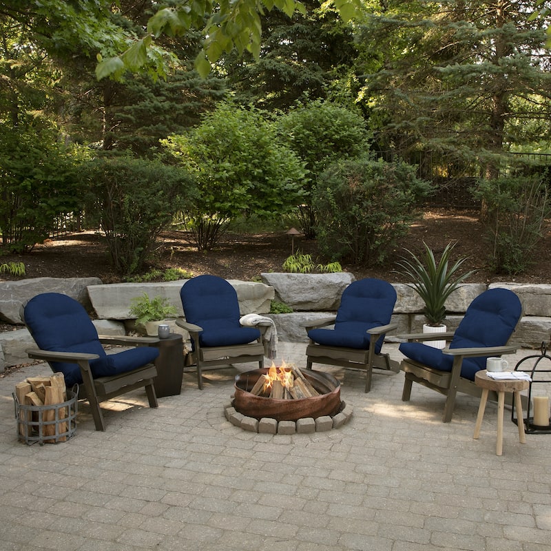ARDEN Outdoor Plush Modern Tufted Adirondack Cushion, Set of 2, 20 x 18