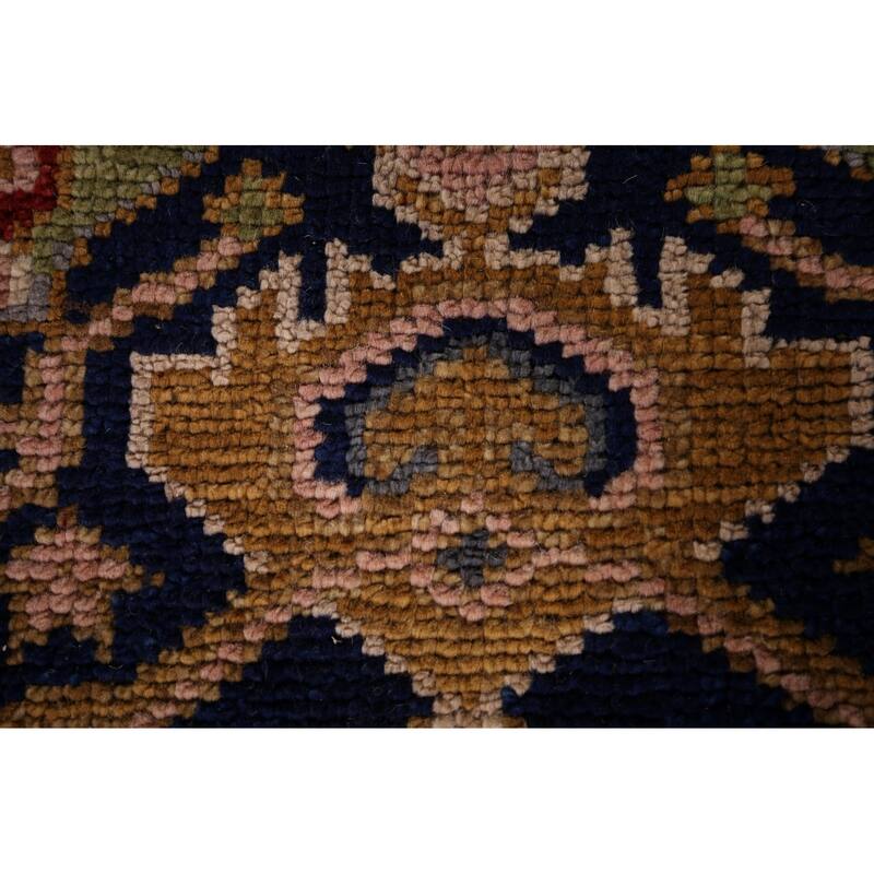 Geometric Heriz Serapi Indian Area Rug Handmade Red Wool Carpet - 7'10"x 10'0"