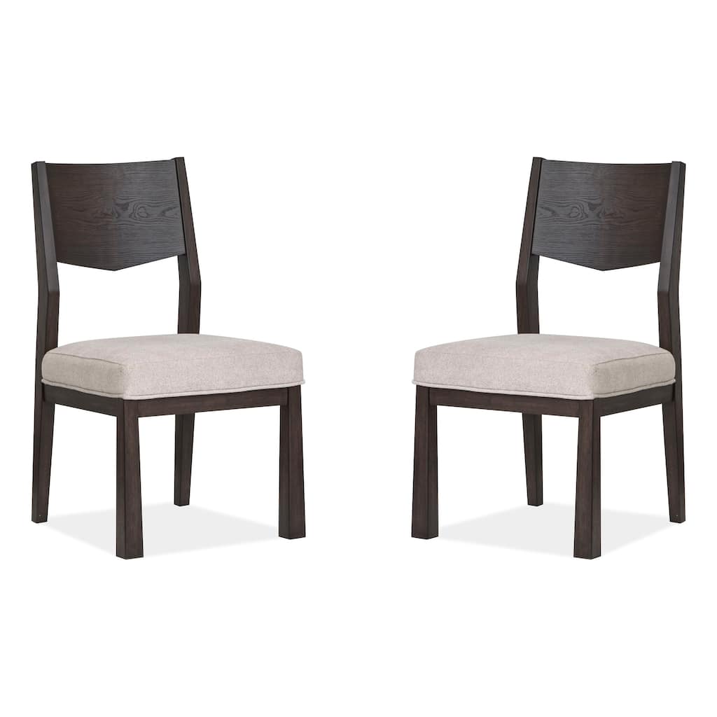 Magnussen Home Tauren Coffee Bean Upholstered Side Chair Two Pack - 20''W x 21''D x 36''H