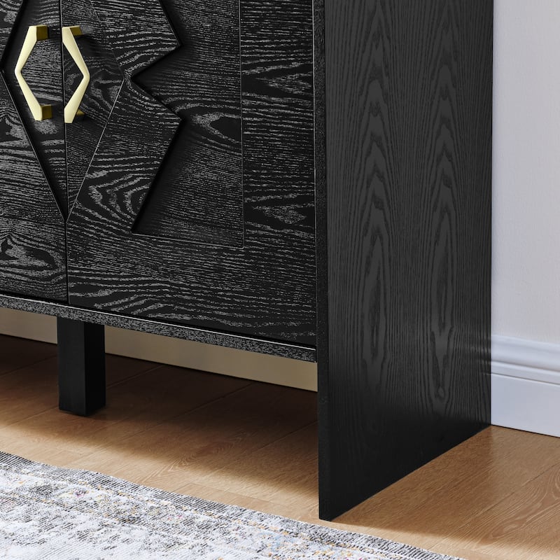 sideboard with 4 doors and sturdy legs