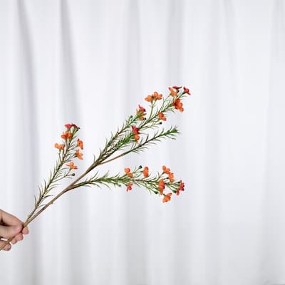 Silk Decorative Artificial Wax flower(Pack of 1 Branch)