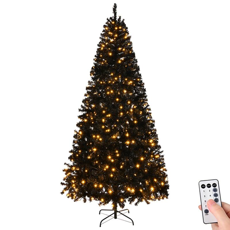 Artificial Hinged Christmas Tree with Remote Control for Holiday
