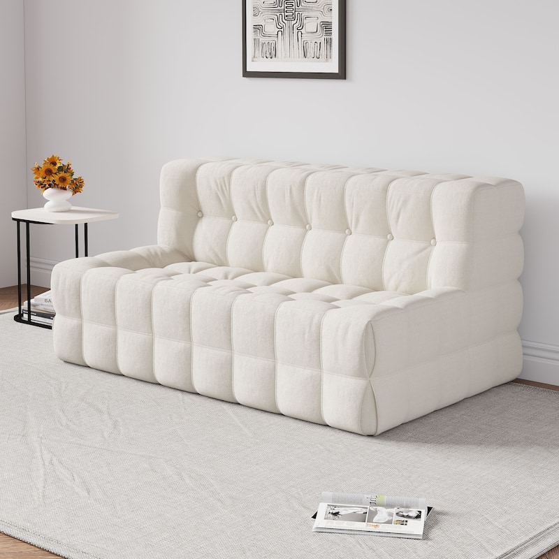 JASIWAY Modern Corduroy Fabric Upholstered Sofa