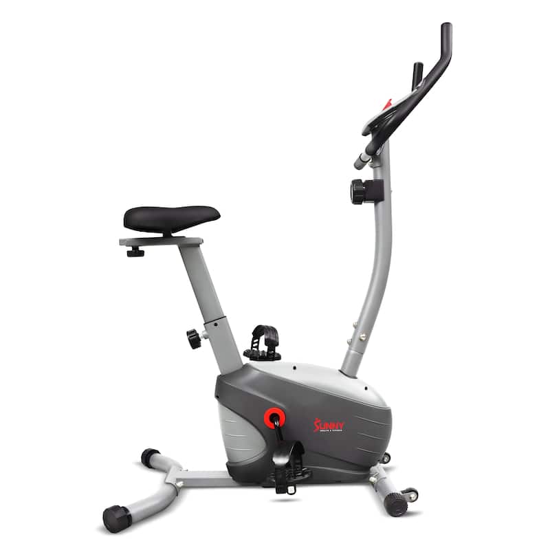 Sunny Health & Fitness Performance Interactive Series Upright Bike - SF-B220030 - Gray - 30.7L x 9.8W x 23.2H