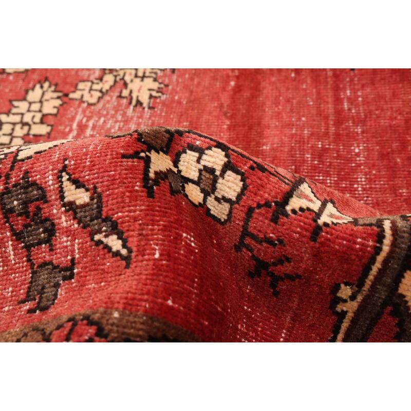 ECARPETGALLERY Hand-knotted Antalya Vintage Red Wool Rug - 6'7 x 9'10