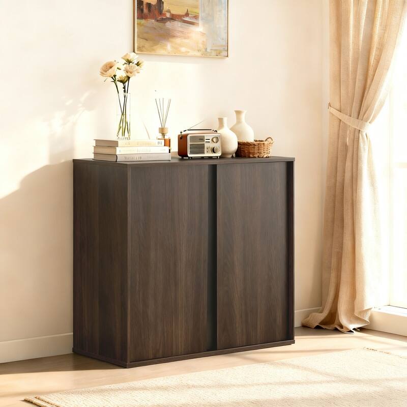 Spruce & Spring 31.5" Modern Industrial Sideboard Cabinet Storage Cabinet