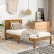 preview thumbnail 4 of 4, Twin Size Wooden Platform Bed with Headboard and Strong and Durable Frame and Plenty Storage Space