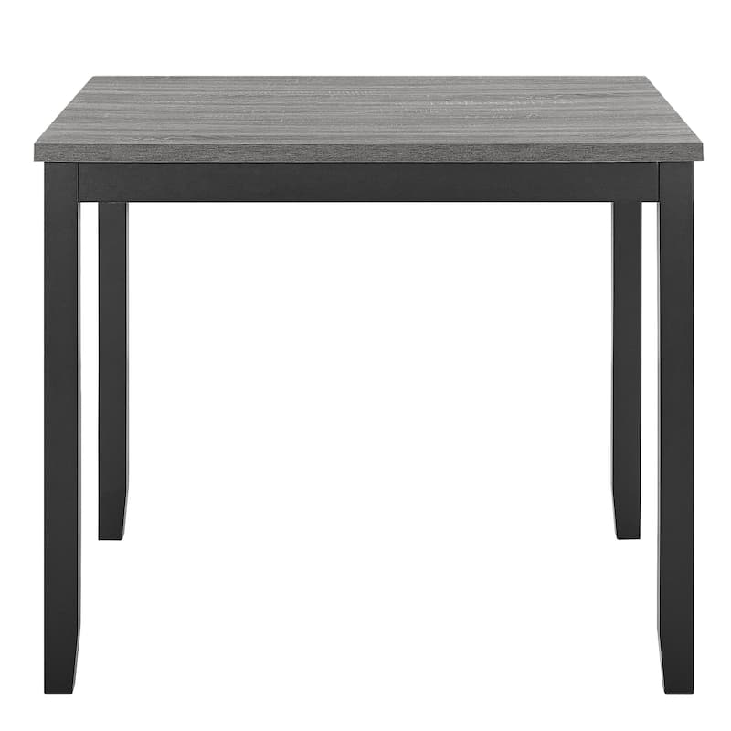 Phy 5pc Counter Table and Chairs Set, Nailheads, Tufted Gray Fabric, Black