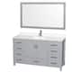 Option Gray / White Quartz Top / Brushed Chrome Hardware