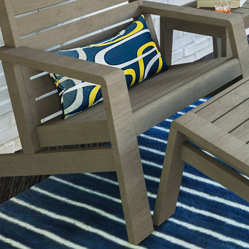 Homestyles Sustain Gray Wood Outdoor Lounge Chair