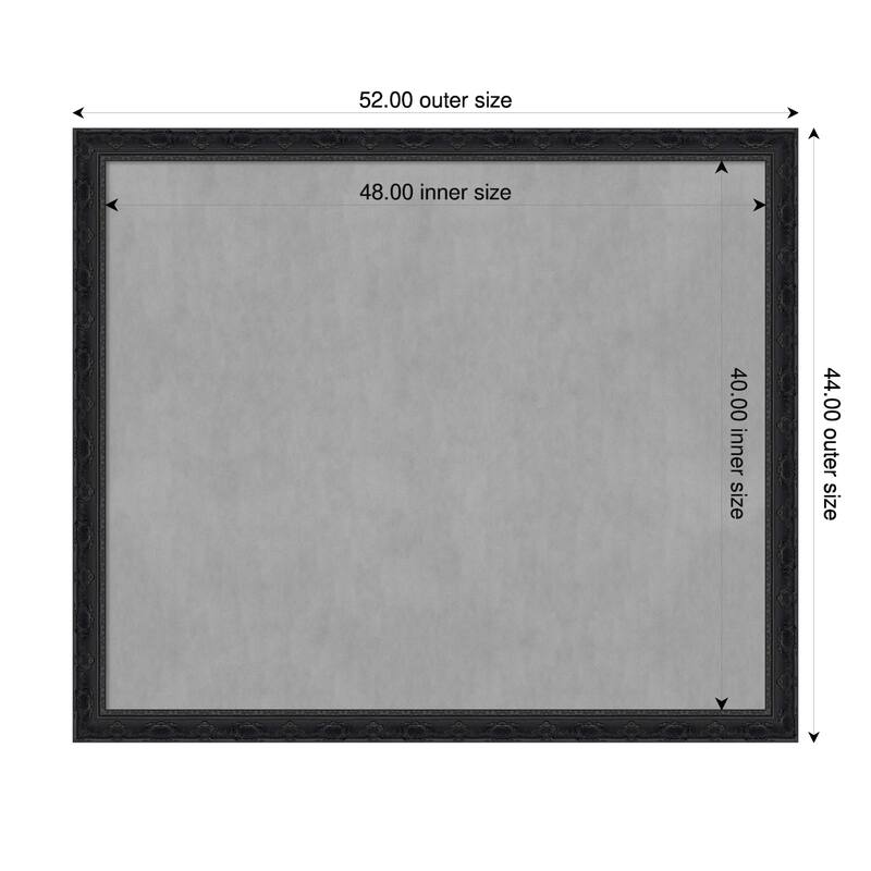 Amanti Art Filigree Gloss Black Framed - 52 x 44 in - Filigree Gloss Black