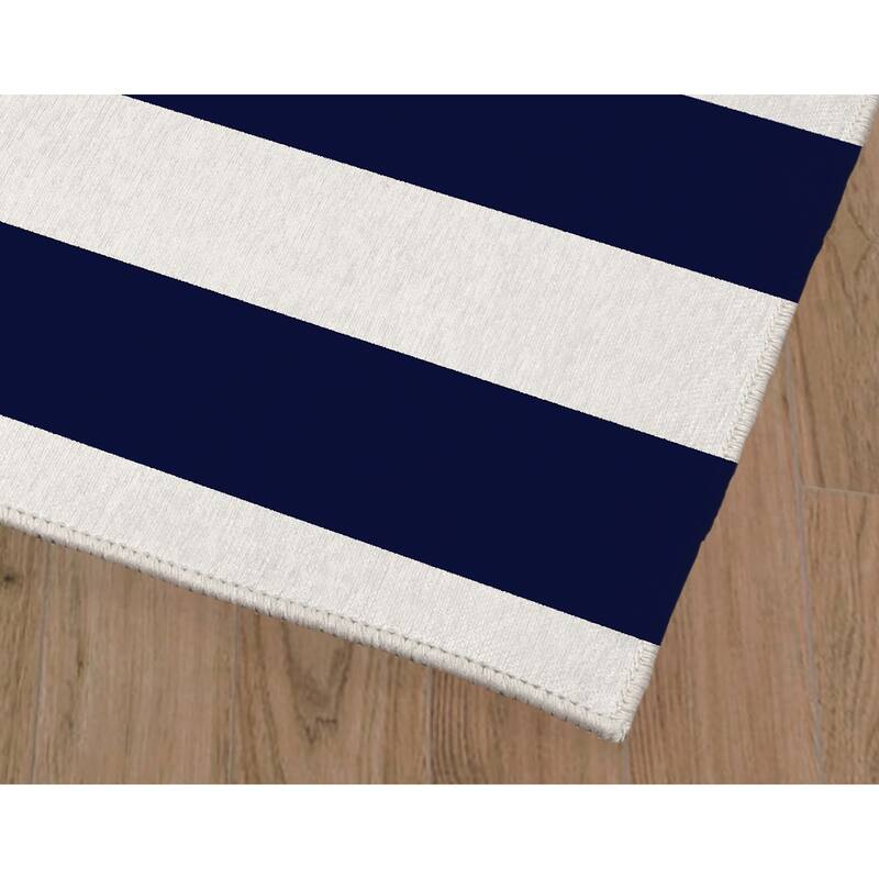 MONO NAVY STRIPED N Office Mat By Kavka Designs Bed Bath & Beyond