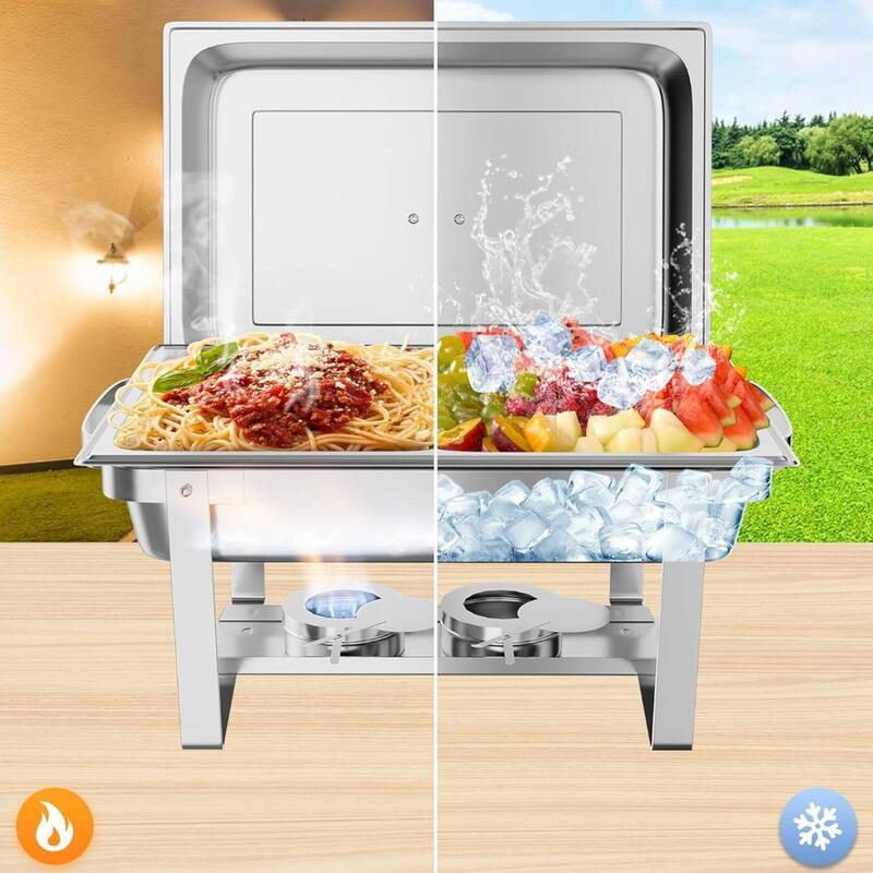 8QT Chafing Dish Buffet, Warmers Food Servers Sets