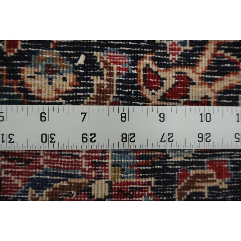 Hand Knotted Oriental 100% Wool Carpet Traditional Floral Red Kashan Area Rug - 12' 2'' X 9' 7''