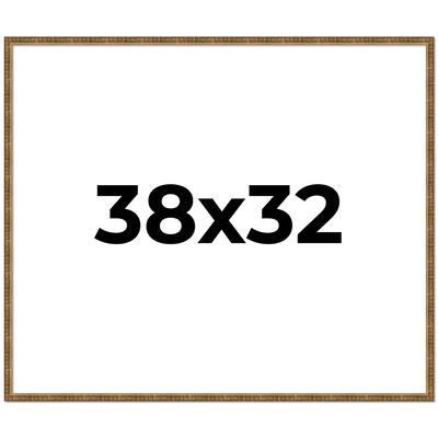 38x32 Frame Gold Kingsley Distressed Solid Wood Picture Frame Width