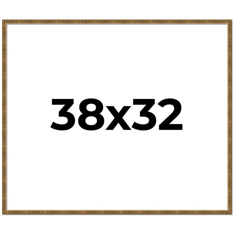 38x32 Frame Gold Picture Frame - Complete Modern Photo Frame Includes