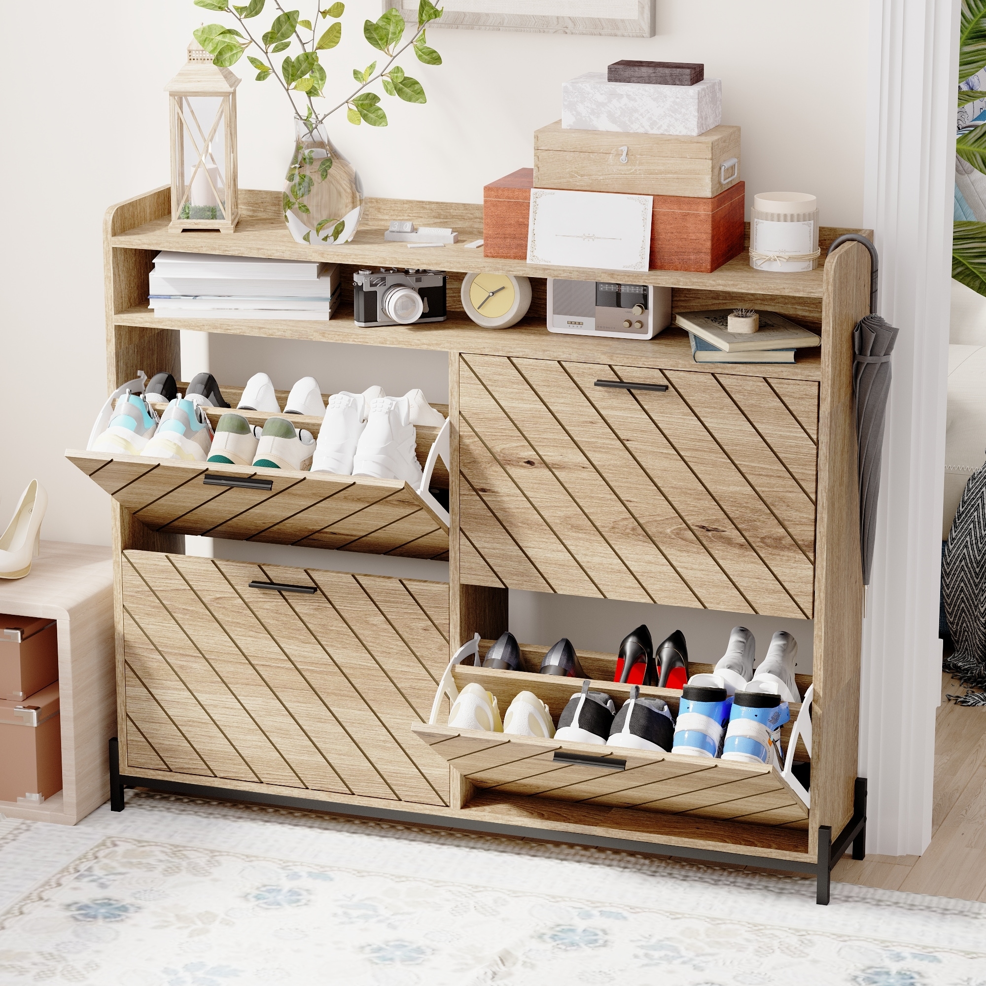 Wooden shoe rack bed bath and beyond hotsell