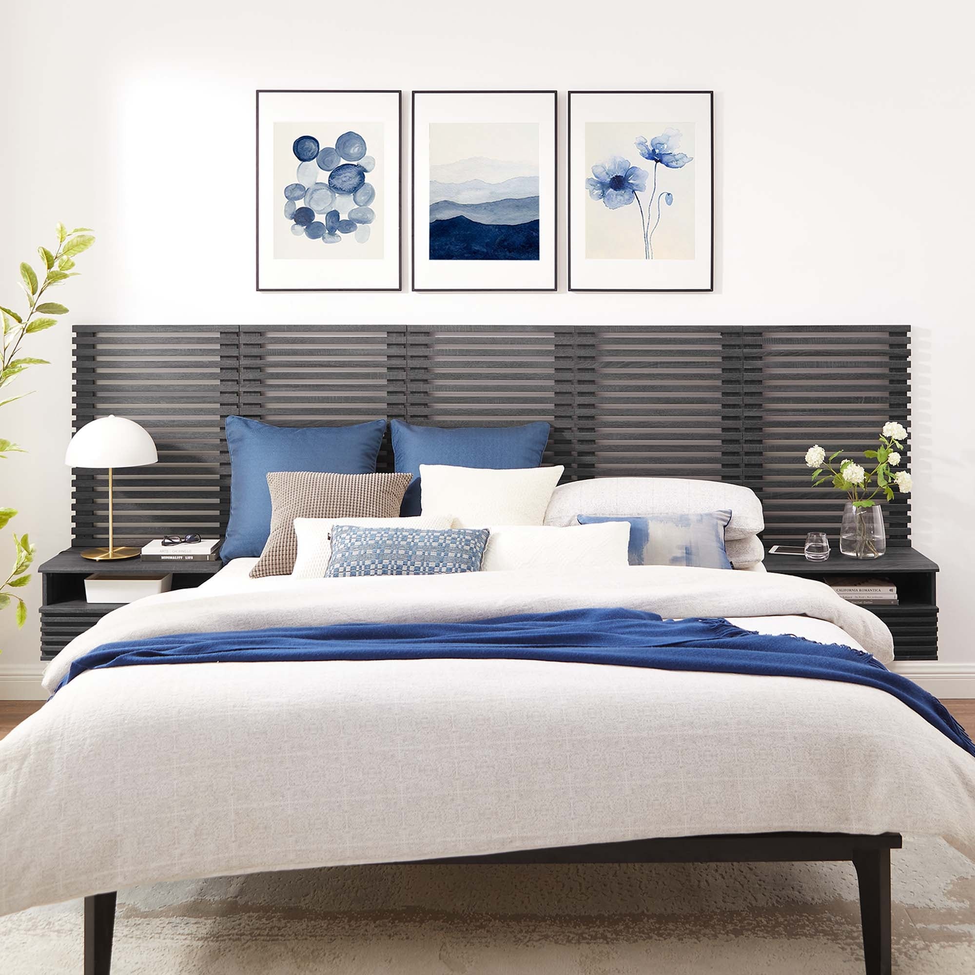 Wall mounted top queen size bed