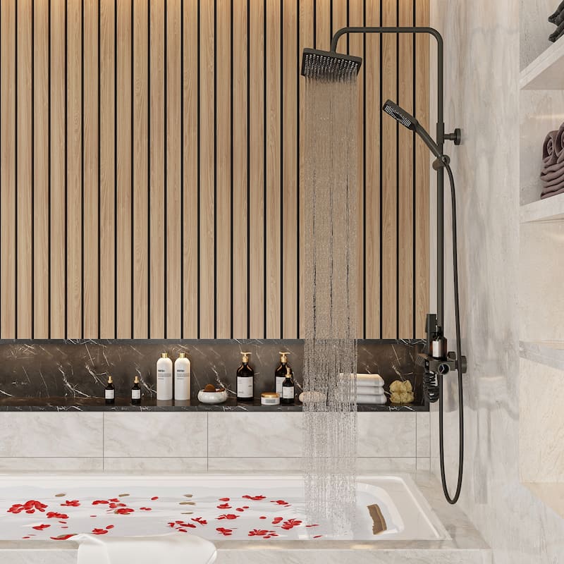 Shower System Shower Faucets Set Complete Digital Temperature Display