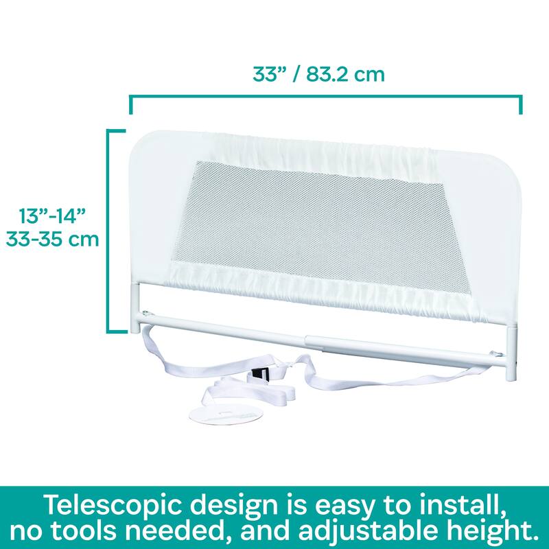 KidCo Convertible Crib Rail - Telescopic - White