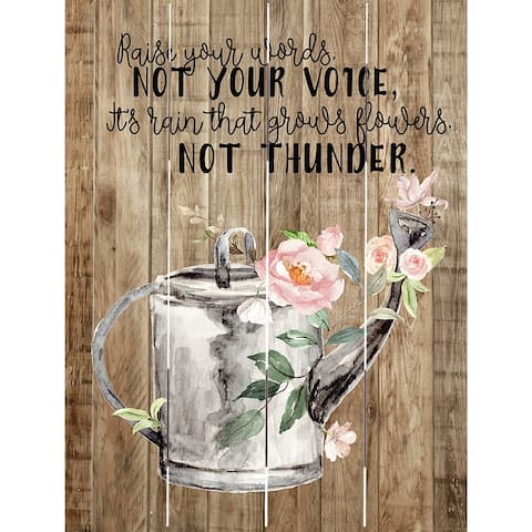 Wood Wall Art - Raise Your Words, Not Your Voice