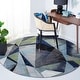preview thumbnail 47 of 63, SAFAVIEH Porcello Thinh Mid-Century Modern Abstract Rug 6'7" Round - Grey/Blue - Round