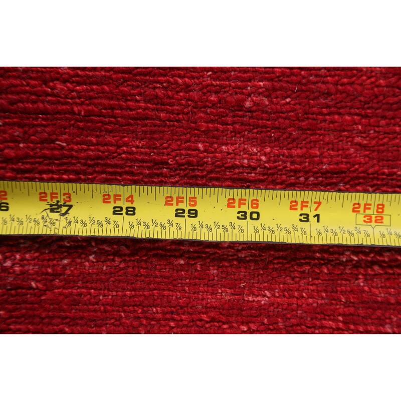 Oriental Gabbeh Kashkoli Wool Runner Rug Hand-knotted Hallway Carpet - 2'8" x 9'11"