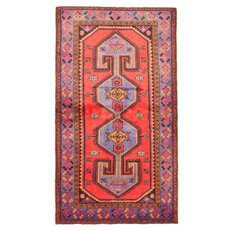 ECARPETGALLERY Hand-knotted Konya Anatolian Red Wool Rug - 4'0 x 7'3