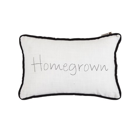 Homegrown Embroidery Pillow, 12x19