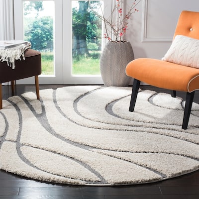 SAFAVIEH Florida Shag Sigtraud Abstract Waves 1.2-inch Thick Rug
