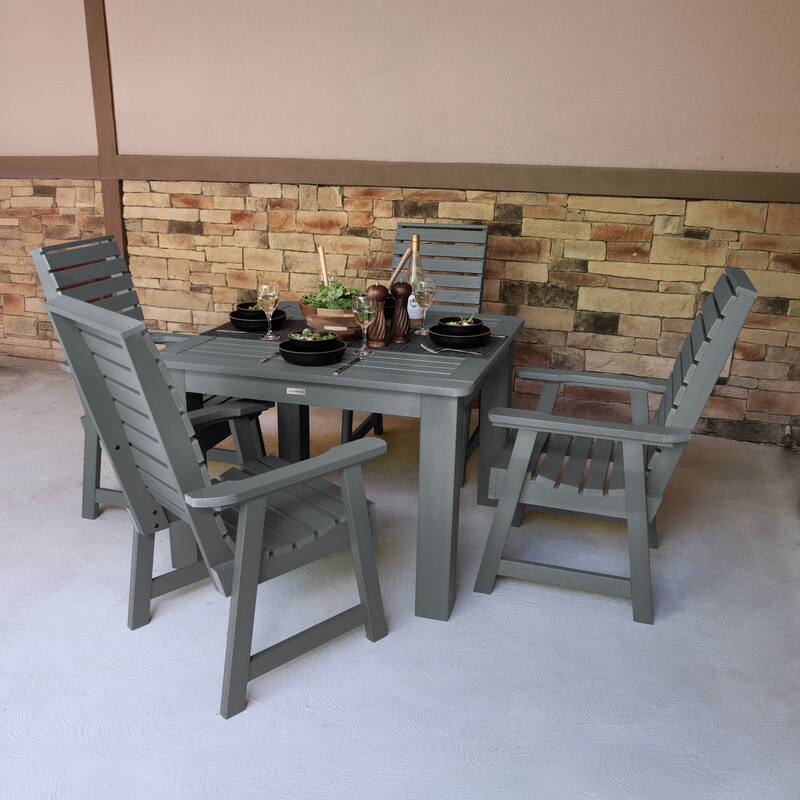 Weatherly 5-piece Outdoor Dining Set - 42" x 42" Table, Dining-height