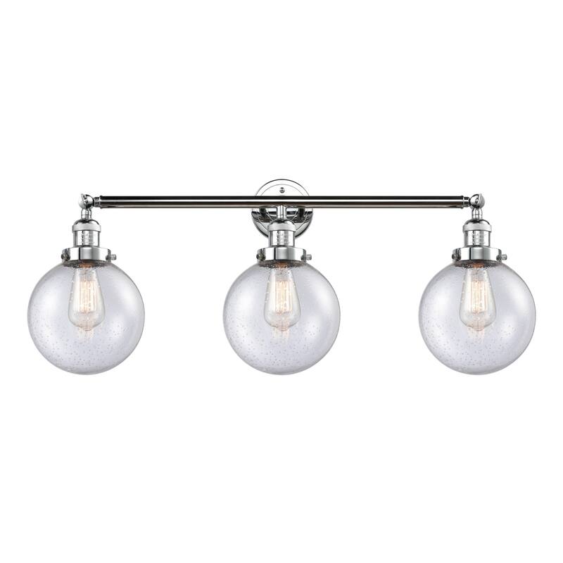 Innovations Lighting Beacon 3 Light 32" Wide Bathroom Vanity Light - Polished Chrome / Seedy